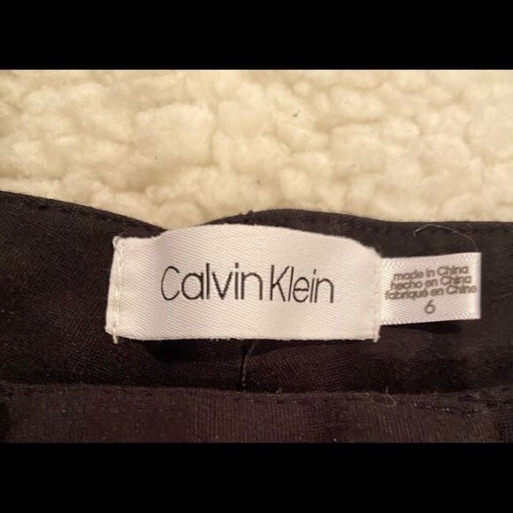 Calvin Kline Black Dress Crop Pants Sz 6 - Picture 7 of 9